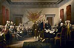 United States Declaration of Independence painting by John Trumbell