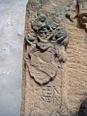 Wappen der Affensteiner am Epitaph des Wolf Leyser von Lambsheim und von Affenstein