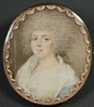 Miniature of Eleanor Calvert (1758–1811), eldest surviving daughter of Benedict Swingate Calvert, c. 1780.