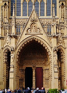 Gothic portal of the Cathedral of Saint Stephen in Metz