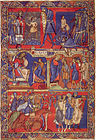 The Morgan Leaf, from the Winchester Bible 1160–75, Scenes from the life of David