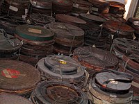 Various decaying old Filipino films. Restoration of some films have been undertaken by the ABS-CBN Film Restoration Project