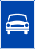 Norwegische Zeichen 503.0: Autostraße (Beginn)