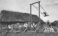 Polish soldiers on a swing in Volhynia, 1916