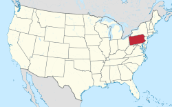 Location of PA in the United States