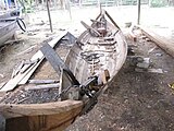 Small boat using the planks first method, Hội An