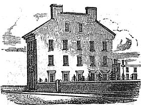 Building of the Provident Inst. for Savings, Tremont St., Boston, built in 1833. Offices on the third floor were occupied by the Boston Society of Natural History, 1833-1847