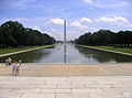 Image 78The Lincoln Memorial Reflecting Pool in July 2005, facing east towards the Washington Monument (from National Mall)
