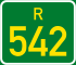Regional route R542 shield