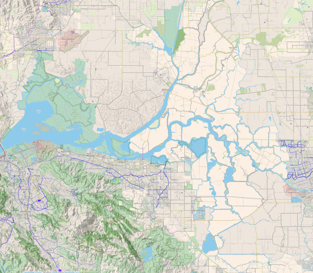 Hastings Tract is located in Sacramento-San Joaquin River Delta