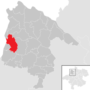 Lage der Gemeinde St. Florian am Inn im Bezirk Schärding (anklickbare Karte)