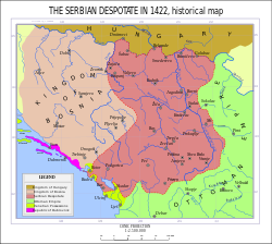 The Serbian Despotate in 1422