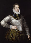 Philip Sidney, English poet and diplomat, wearing a doublet.