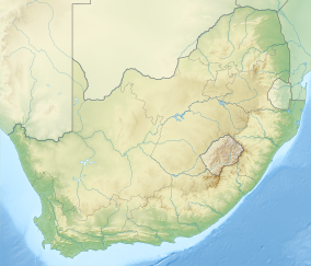 Map showing the location of Lourens River Protected Natural Environment