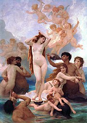 The Birth of Venus, by William-Adolphe Bouguereau, 1879, oil on canvas, Musée d'Orsay, Paris, France