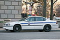 A discontinued Chevrolet Impala police car used by the U.S. Park Police.