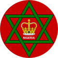 Badge of Colonial Nigeria (1952–1960, Green star of David on red disk)