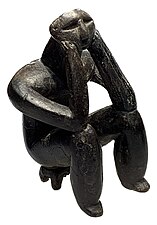 The Thinker, by the Hamangia culture, c. 5000 BC, terracotta, National Museum of Romanian History, Bucharest[7]