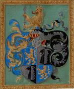 Wappenzeichnung im Adelsbrief von 1554 (Germanisches Nationalmuseum Nürnberg)