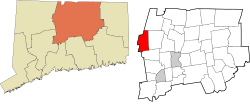 Canton's location within the Capitol Planning Region and the state of Connecticut