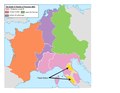 Carolingian Empire (800-888 AD) in 863 AD.