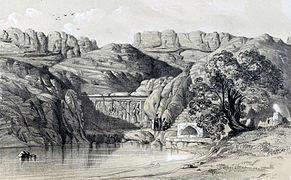 A 1840 depiction of Cheshme-Ali in Ray by French orientalist Eugène Flandin.