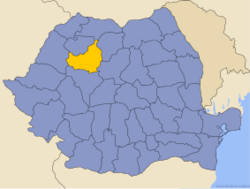Location within Romania