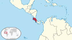 Location of First Costa Rican Republic