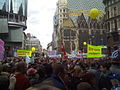 Demonstration für Volksabstimmung zum EU-Reformvertrag am Stephansplatz vom 29.3.08