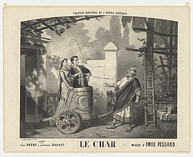 Le Char (The Chariot), poster by Edward Ancourt [fr] for opera by Émile Pessard, 1878