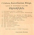 Image 58A flyer with a proposed agenda for the Great Seimas of Vilnius; it was rejected by the delegates and a more politically activist schedule was adopted (from History of Lithuania)