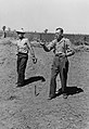 Horseshoe pitching contest in the 1940s