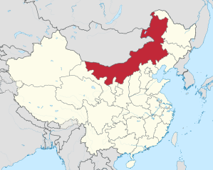 Lage von ᠥᠪᠥᠷ ᠮᠣᠩᠭᠣᠯ ᠤᠨ ᠥᠪᠡᠷᠲᠡᠭᠨ ᠵᠠᠰᠠᠬᠤ ᠣᠷᠣᠨ Öbür mongɣul-un öbertegen ǰasaqu orun in China