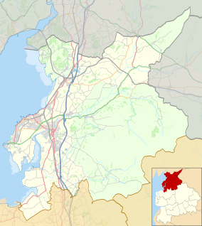 Map showing the location of Leighton Moss