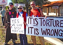 protest against US policy on torture