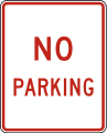 R8-3a No parking (text)