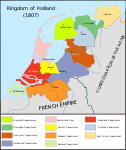 Royal Dutch departement of Oost Friesland (upper right) in 1807