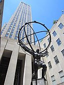 Atlas by Lee Lawrie, bronze sculpture, 1937, Rockefeller Center, New York City