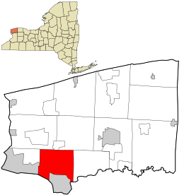 Location in Niagara County and the state of New York.