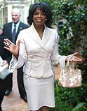 Oprah Winfrey at the Hotel Bel Air in Los Angeles during one of her 50th birthday celebrations.