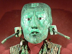 Totenmaske von K’inich Janaab Pakal I. aus Palenque († 683)