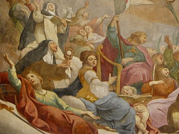 Detail of "Heavenly Glory" Fresco by Pierre Mignard