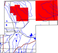 Weld County, Colorado with Pawnee National Grassland highlighted in red.