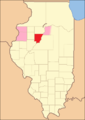 Peoria County 1827–1830. The creation of Tazewell County left Peoria with only a small tract of unorganized territory east of the Illinois River, whose border was not defined.