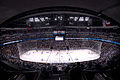 Innenraum-Panorama bei einem Eishockeyspiel