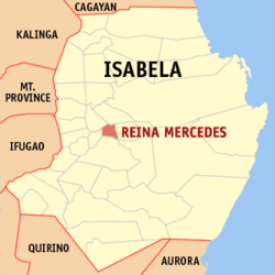 Map of Isabela with Reina Mercedes highlighted