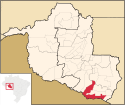 Location in Rondônia state