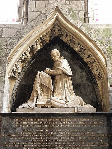 Another view of the tomb of Monseigneur Jacques Jean-Pierre Le Mée,