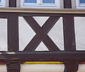Schlichtes Andreaskreuz in einem Brüstungsgefach (Duderstadt)
