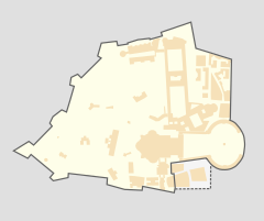 Map of Vatican City with the location of the Vatican Apostolic Archive
